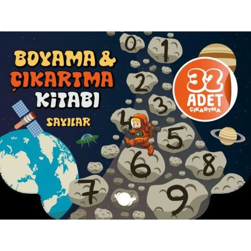 Boyama Çıkartma Kitabı-Sayılar-32 Çıkartma - 1