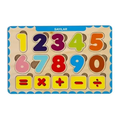 Ca Games Ahşap Tutmalı Puzzle Sayılar