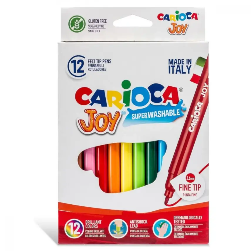 Carioca Joy Yıkanabilir Keçeli Boya Kalemi 12li - 1