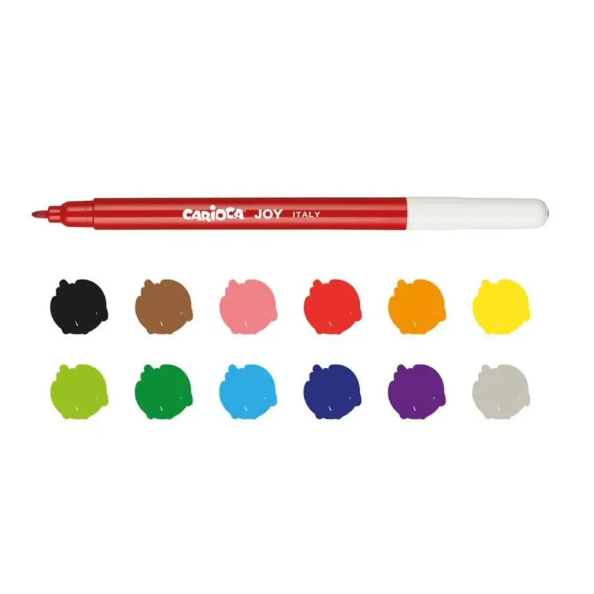 Carioca Joy Yıkanabilir Keçeli Boya Kalemi 12li - 2