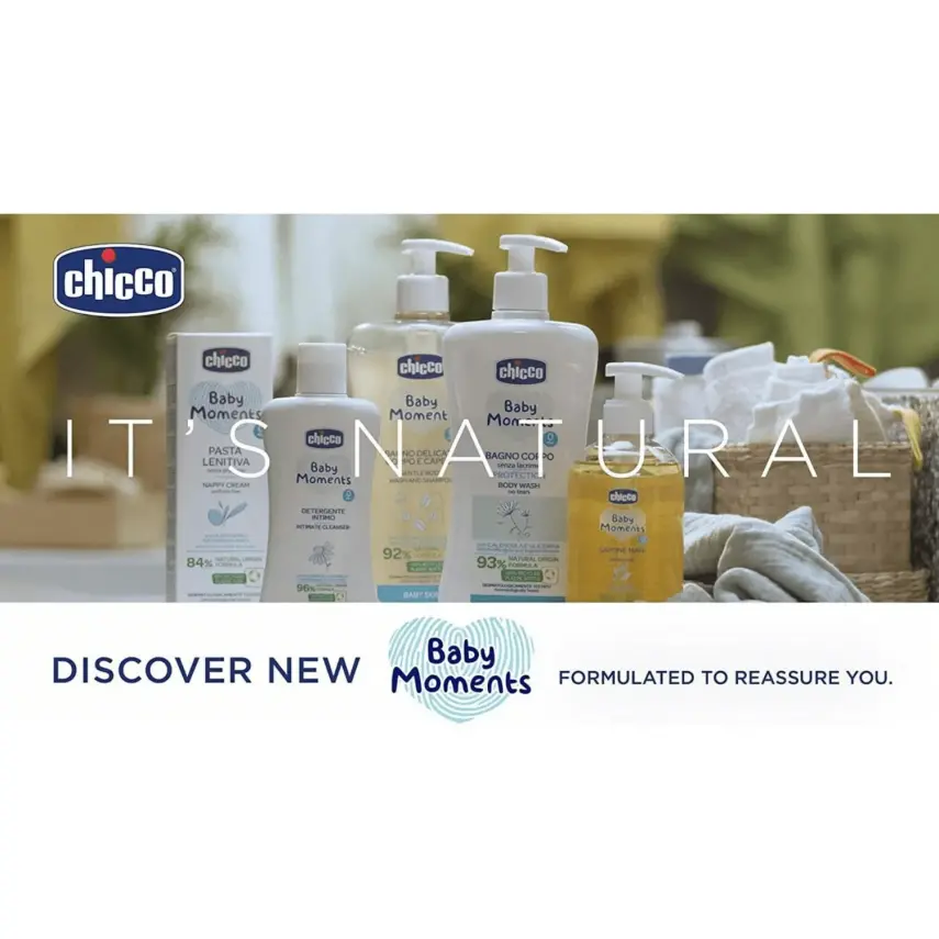 Chicco Baby Moments Doğal Göz Yakmayan Bebek Saç ve Vücut Şampuanı 750 ml x 3 Adet - 7