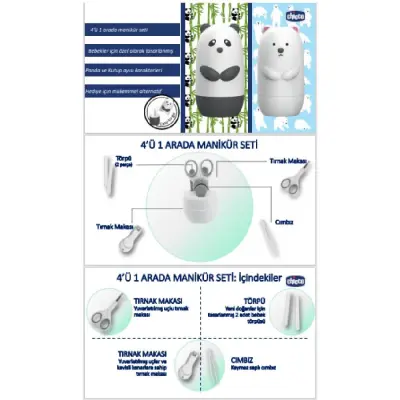 Chicco Bebek Tırnak Bakım Seti Panda - 3