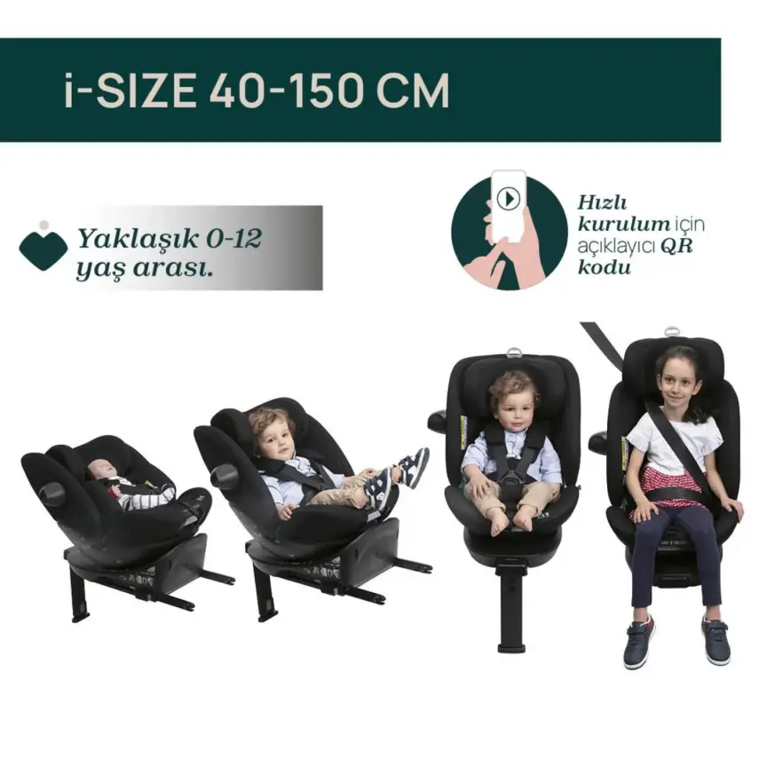 Chicco EverOne I-Size İsofixli Oto Koltuğu 0-36 Kg Black - 2
