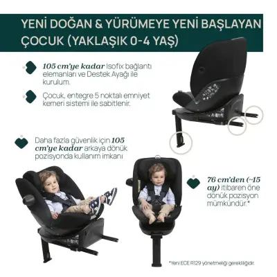Chicco EverOne I-Size İsofixli Oto Koltuğu 0-36 Kg Black - 5