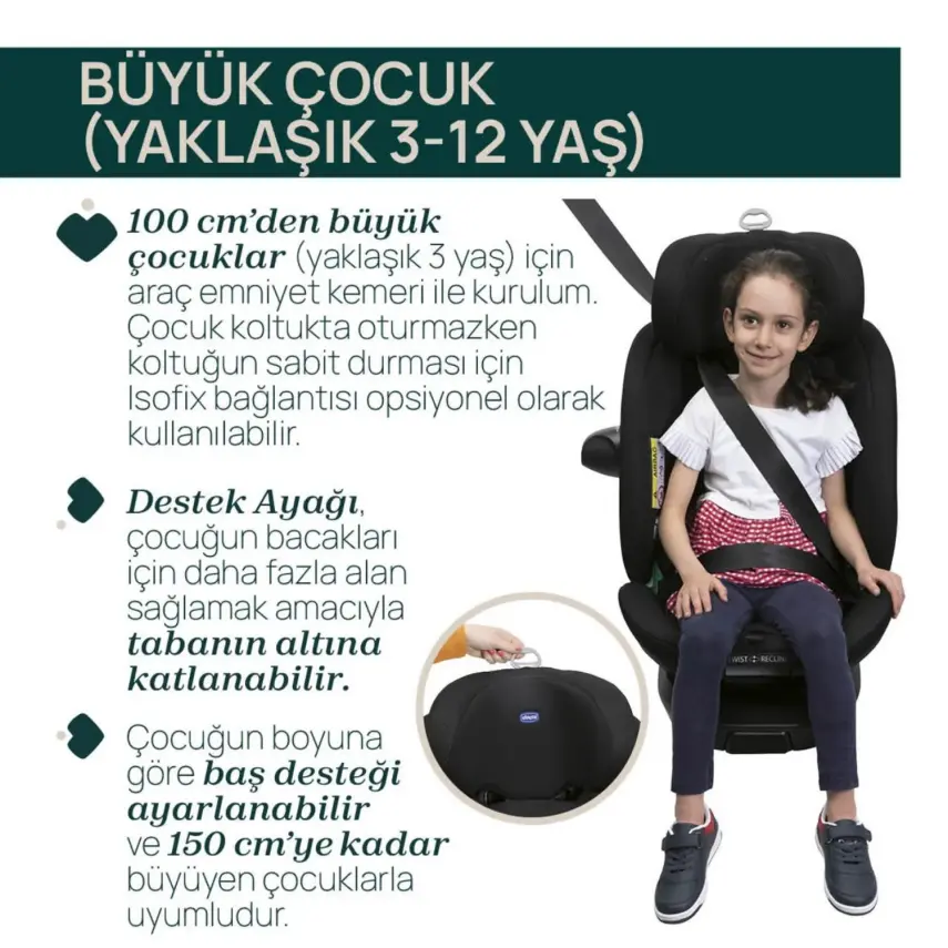 Chicco EverOne I-Size İsofixli Oto Koltuğu 0-36 Kg Black - 6