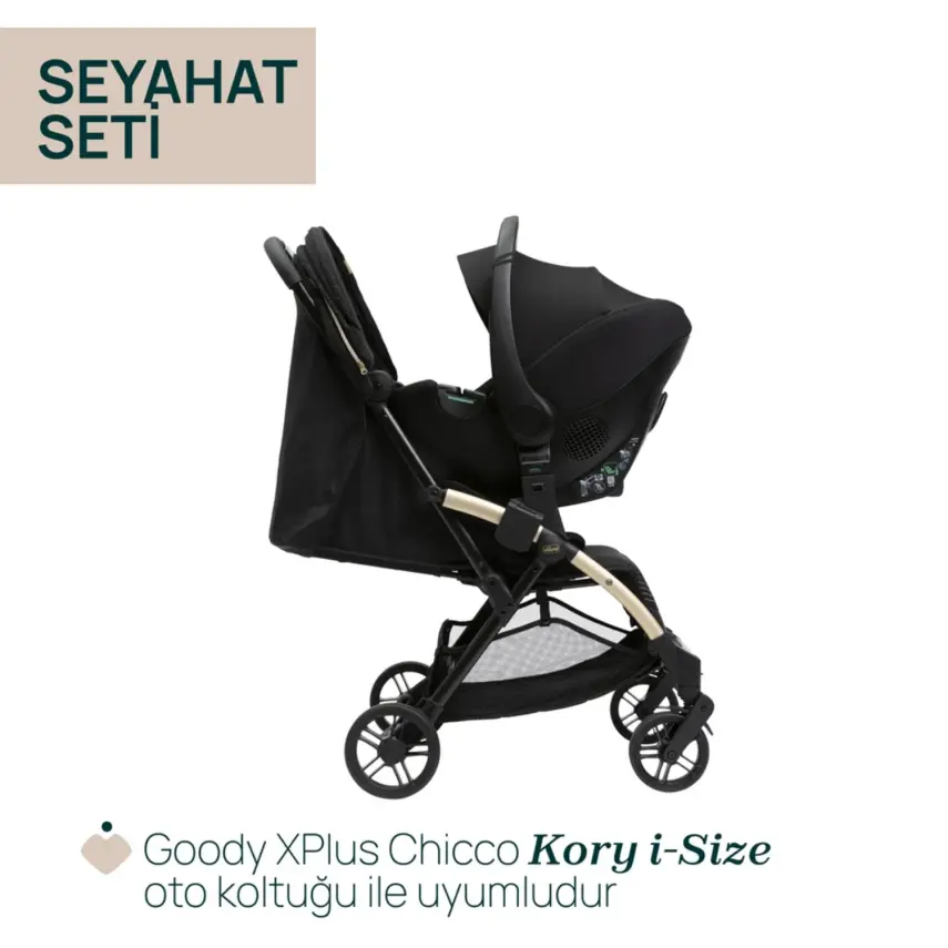 Chicco Goody Xplus Otomatik Katlanır Suya Dayanıklı Kabin Bebek Arabası Black Re_Lux - 7