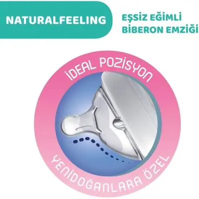 Chicco Natural Feeling Silikon Emzikli Cam Biberon Desenli 150 ml 0+ Ay Yeni - 10