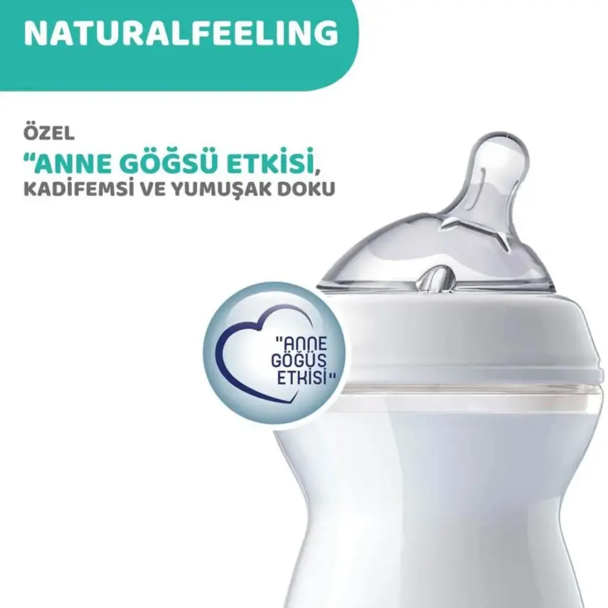 Chicco Natural Feeling Silikon Emzikli PP Biberon 150 ml 0+ Ay - 4