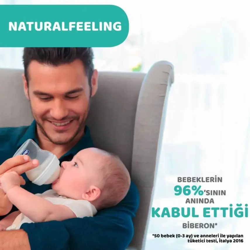 Chicco Natural Feeling Silikon Emzikli PP Biberon 150 ml 0+ Ay - 9