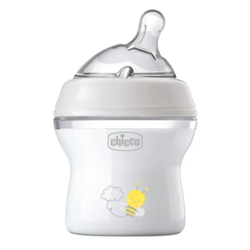 Chicco Natural Feeling Silikon Emzikli PP Biberon Desenli 150 ml 0+ Ay Yeni - 2