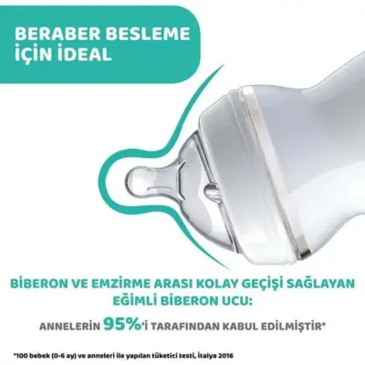Chicco Natural Feeling Silikon Emzikli PP Biberon Desenli 150 ml 0+ Ay Yeni - 10
