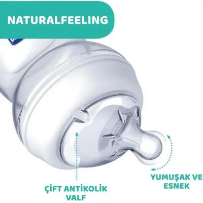 Chicco Natural Feeling Silikon Emzikli PP Biberon Desenli 250 ml 2+ Ay Yeni - 13