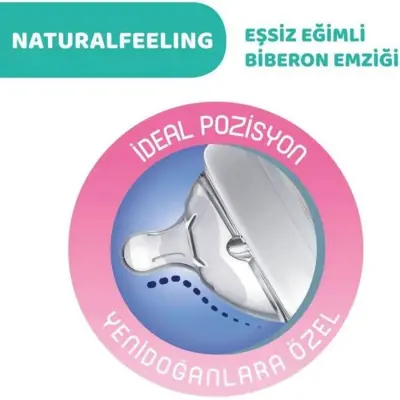 Chicco Natural Feeling Silikon Emzikli PP Biberon Desenli 330 ml 6+ Ay Yeni - 4