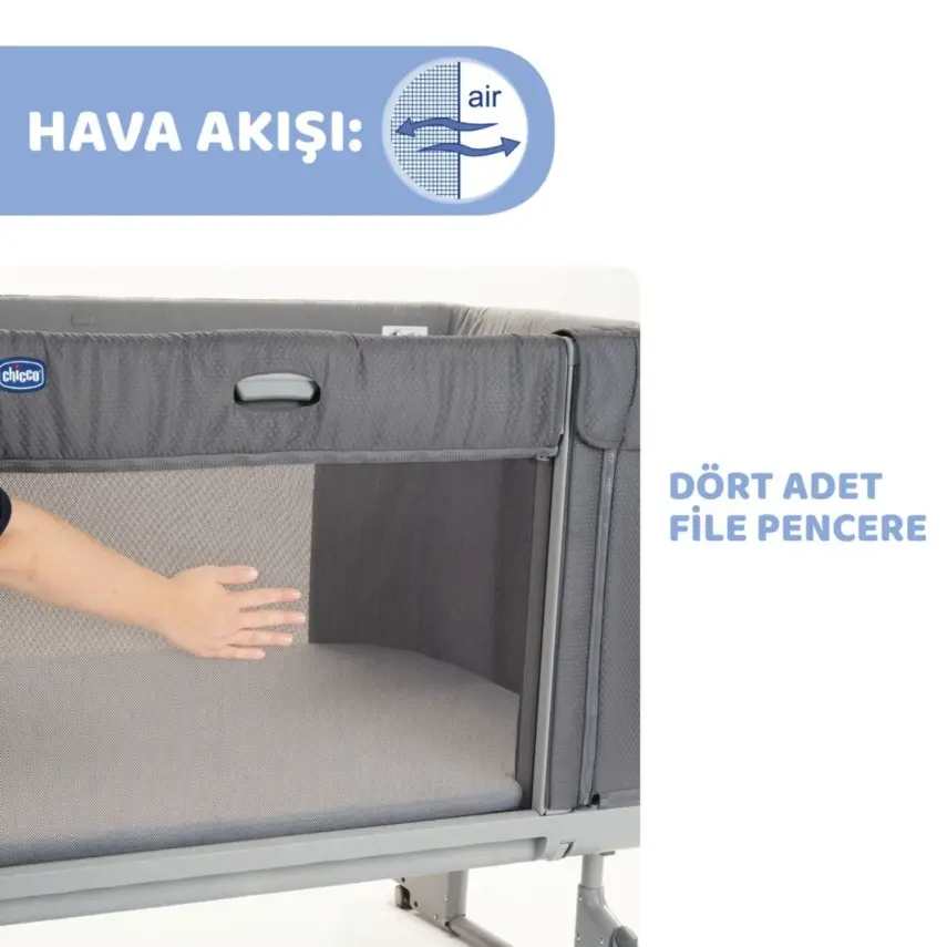 Chicco Next2Me Forever Anne Yanı Beşik Moon Grey - 2