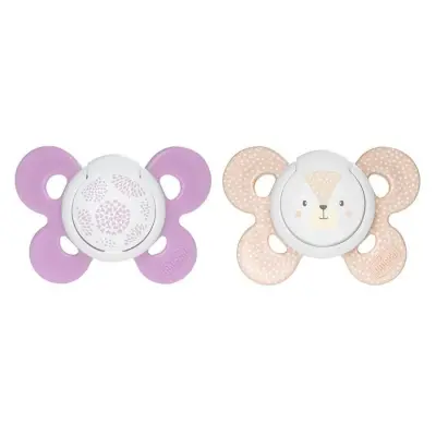 Chicco Physio Comfort Silikon Emzik 2li 6+ Ay Kız (1)