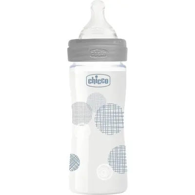 Chicco Well Being Silikon Emzikli Cam Biberon 240 ml 0+ Ay Unisex - 6