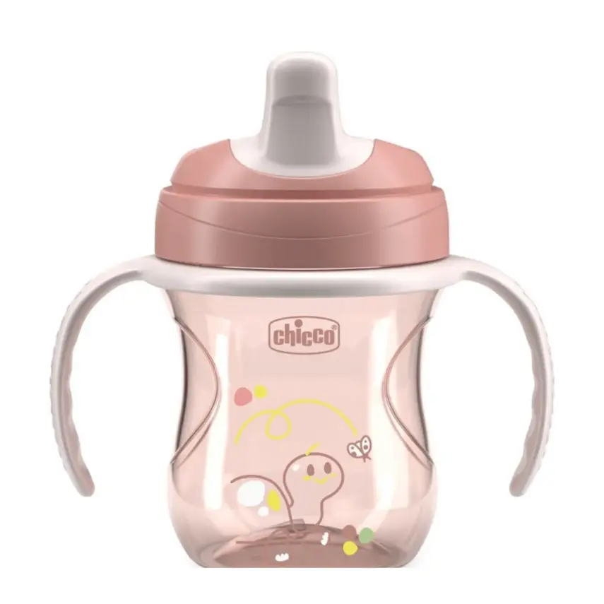 Chicco Yarı Yumuşak Uçlu Alıştırma Bardağı 6+ Ay Kız Yeni - 2