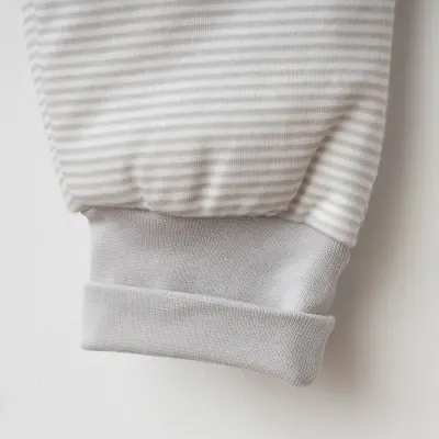 Ciccim Baby Fermuarlı Uzun Kollu Kışlık Bebek Çocuk Uyku Tulumu Çizgili Gri 2,5 Tog - 5