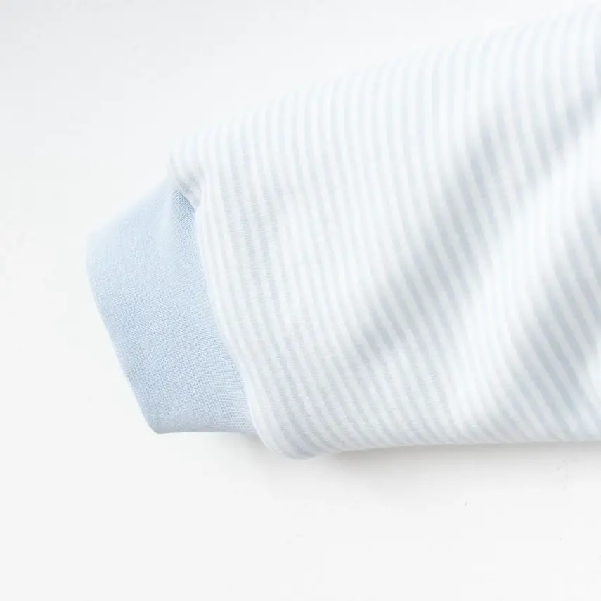 Ciccim Baby Fermuarlı Uzun Kollu Kışlık Bebek Çocuk Uyku Tulumu Çizgili Mavi 2,5 Tog - 3