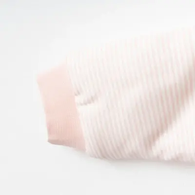 Ciccim Baby Fermuarlı Uzun Kollu Kışlık Bebek Çocuk  Uyku Tulumu Çizgili Pembe 2,5 Tog - 3