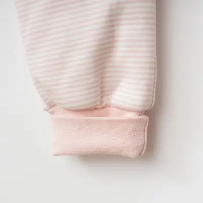Ciccim Baby Fermuarlı Uzun Kollu Kışlık Bebek Çocuk  Uyku Tulumu Çizgili Pembe 2,5 Tog - 14