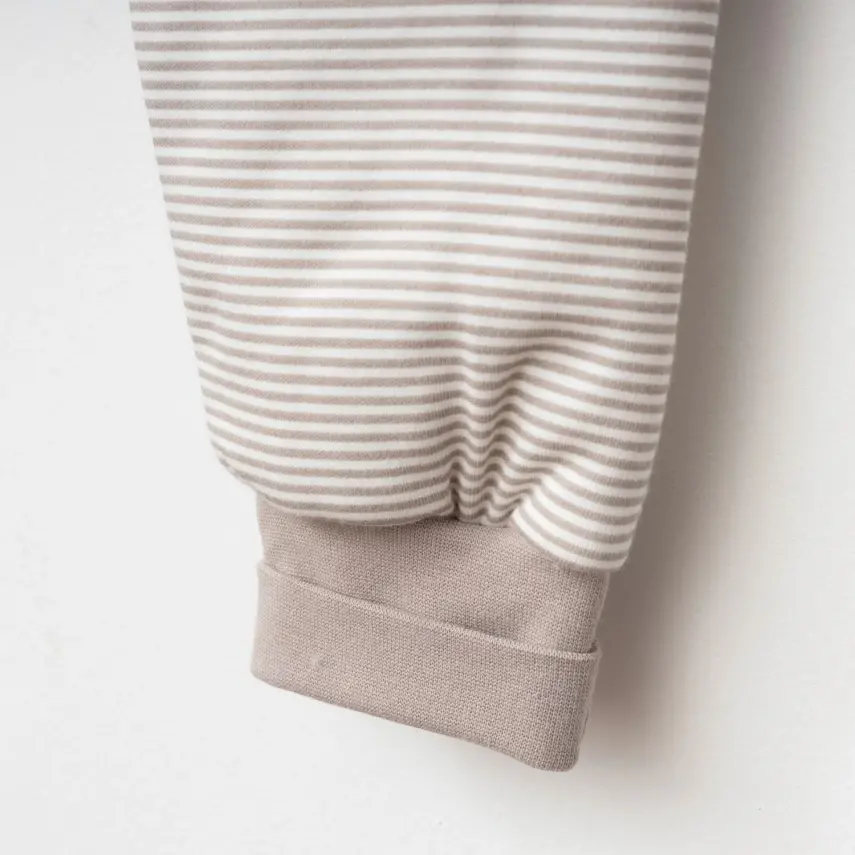 Ciccim Baby Fermuarlı Uzun Kollu Kışlık Bebek Çocuk Uyku Tulumu Çizgili Toprak 2,5 Tog - 5