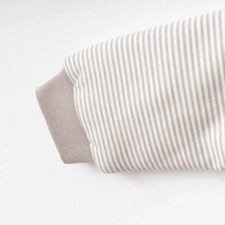 Ciccim Baby Fermuarlı Uzun Kollu Kışlık Bebek Çocuk Uyku Tulumu Çizgili Toprak 2,5 Tog - 8