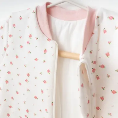 Ciccim Baby Fermuarlı Uzun Kollu Kışlık Bebek Çocuk Uyku Tulumu Kanaviçe Pembe 2,5 Tog - 9