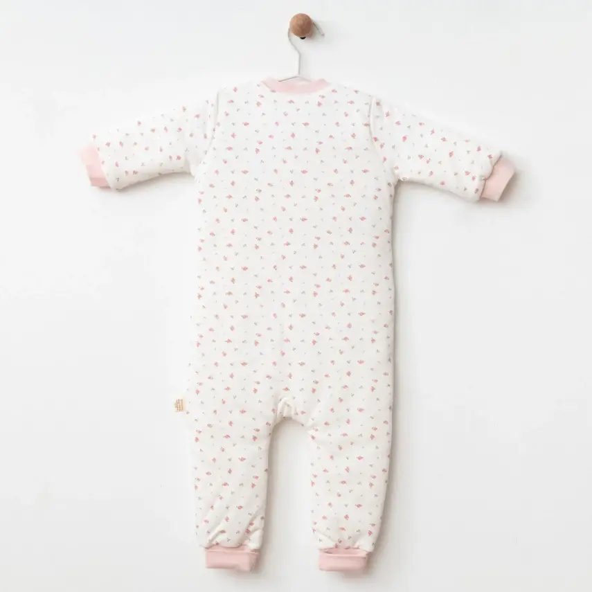 Ciccim Baby Fermuarlı Uzun Kollu Kışlık Bebek Çocuk Uyku Tulumu Kanaviçe Pembe 2,5 Tog - 12
