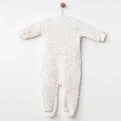 Ciccim Baby Fermuarlı Uzun Kollu Kışlık Bebek Çocuk Uyku Tulumu Kapitone Ekru 2,5 Tog - 9