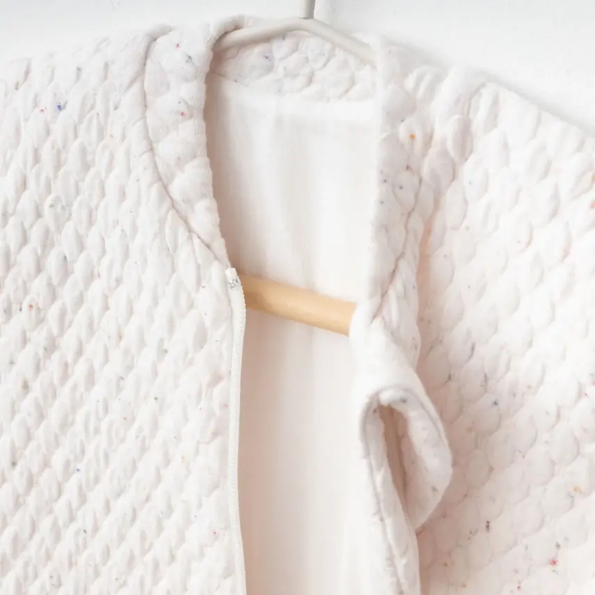 Ciccim Baby Fermuarlı Uzun Kollu Kışlık Bebek Çocuk Uyku Tulumu Kapitone Ekru 2,5 Tog - 6