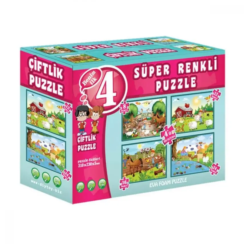 Çiftlik Süper Renkli Puzzle - 1