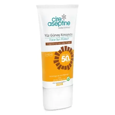 Cire Aseptine Yüz Güneş Koruyucu Yaşlanma ve Leke Karşıtı 50 SPF 50 ml 