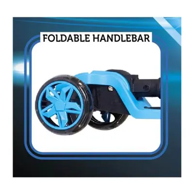 Cool Wheels Tulpar Işıklı Katlanır Scooter Mavi - 3