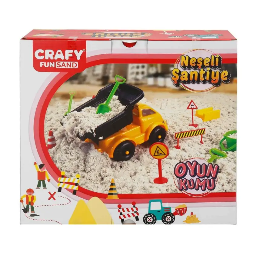 Crafy Neşeli Şantiye Oyun Kumu Seti 500 g 14 Parça - 4