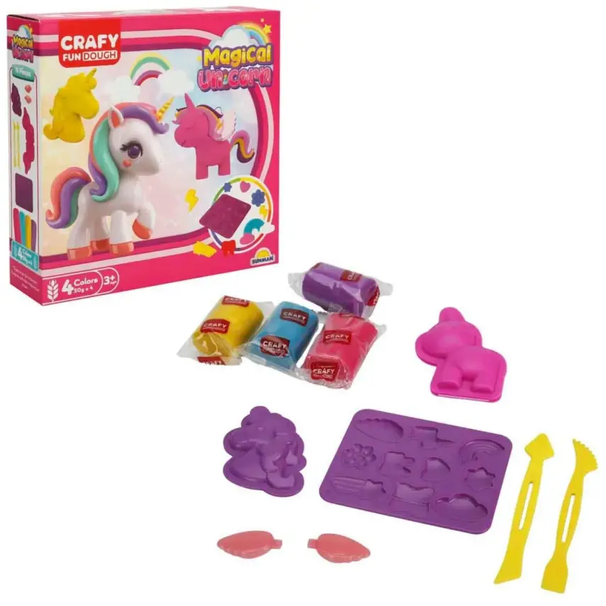 Crafy Sihirli Unicorn Oyun Hamuru Seti 200 g 11 Parça - 1