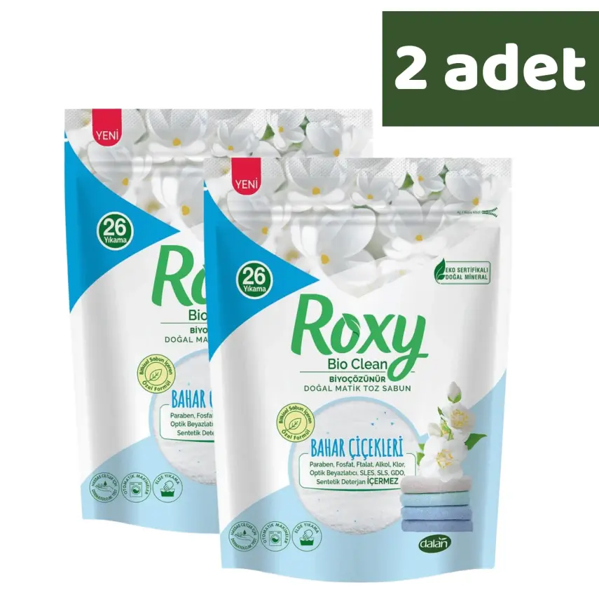 Dalan Roxy Matik Toz Sabun Bahar Çiçekleri 800 gr x 2 Adet - 1