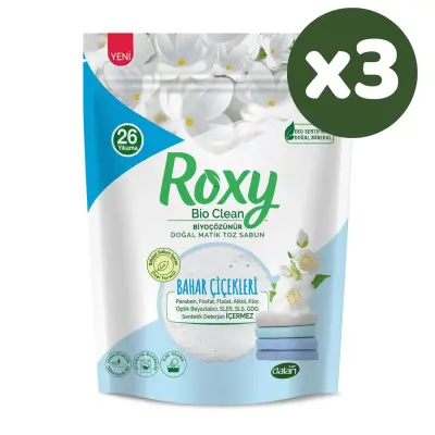 Dalan Roxy Matik Toz Sabun Bahar Çiçekleri 800 gr x 3 Adet - 2
