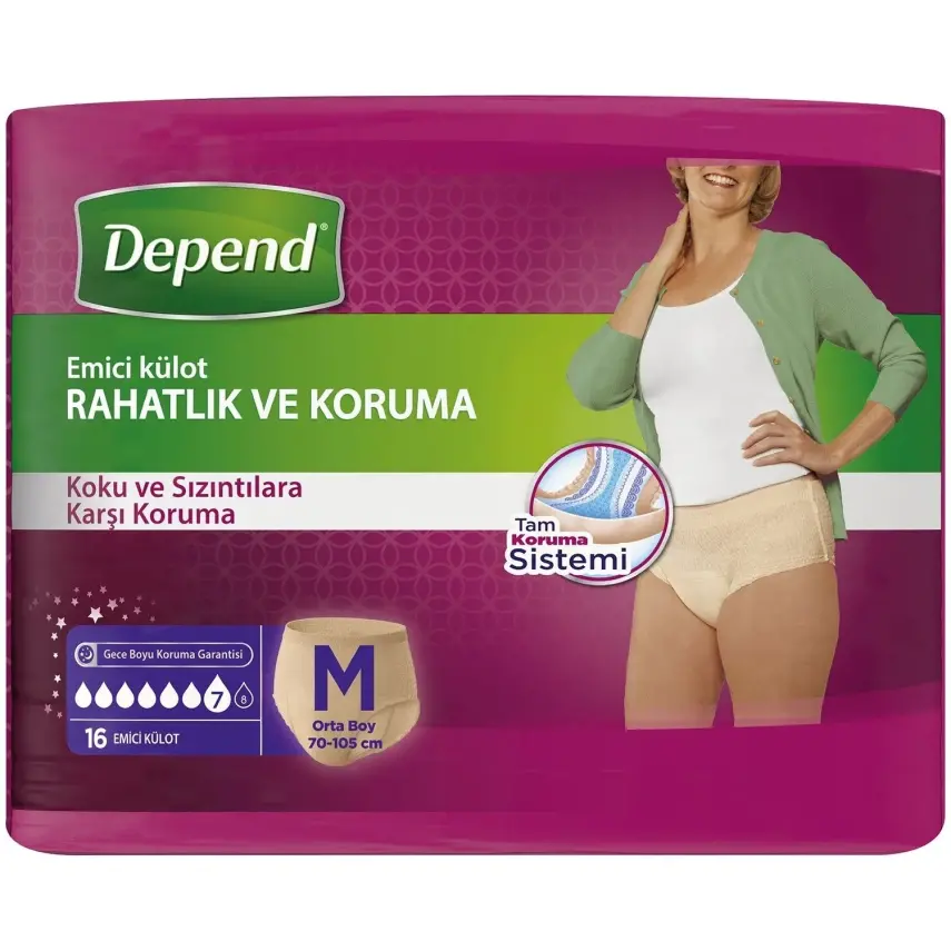 Depend Emici Külot Eko Paket Orta Boy Kadın 16'lı - 1