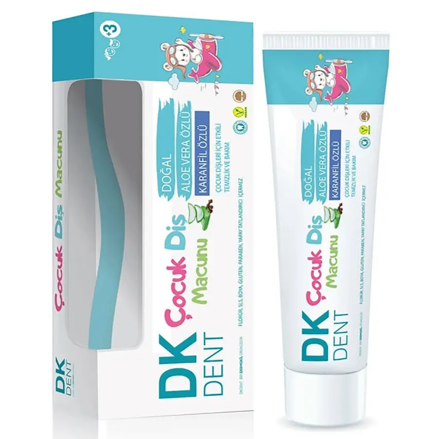 Dermokil Dkdent Çocuk Diş Macunu Diş Fırçası Hediyeli Florürsüz Orman Meyveleri 50 Ml - 1