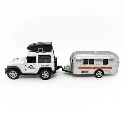 Diecast Metal Araba Karavanlı - 1
