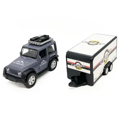 Diecast Metal Araba Karavanlı - 4