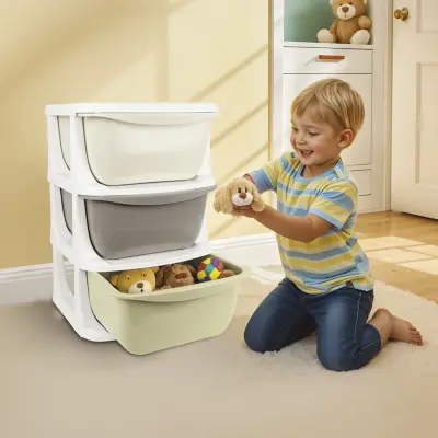 Dolu 3 Çekmeceli Oyuncak Saklama Ünitesi - 3