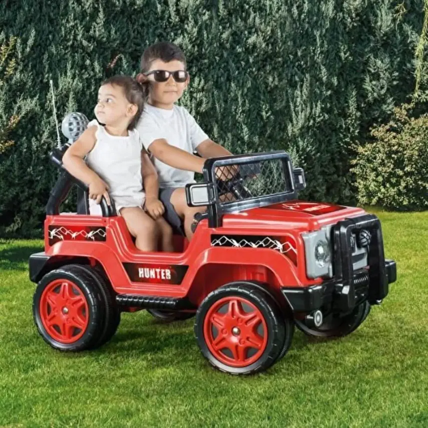 Dolu Hunter Akülü Araba Jeep Uzaktan Kumandalı Kırmızı 12 Volt - 5