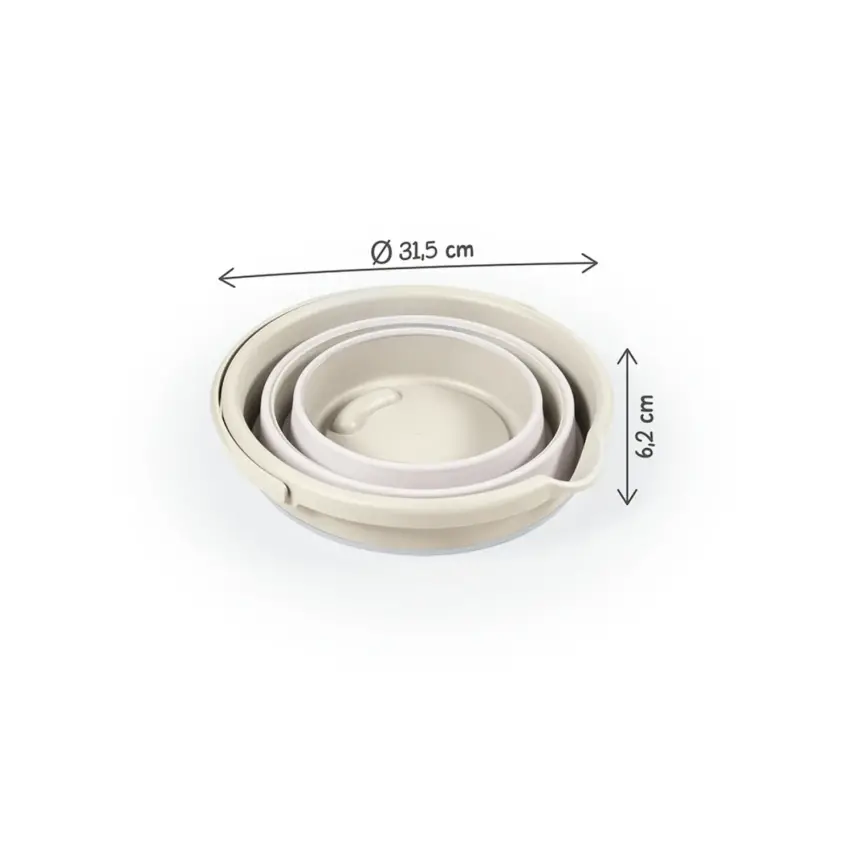 Dolu Nuve Çocuk Katlanabilir 3lü Küvet Seti Bej - 4