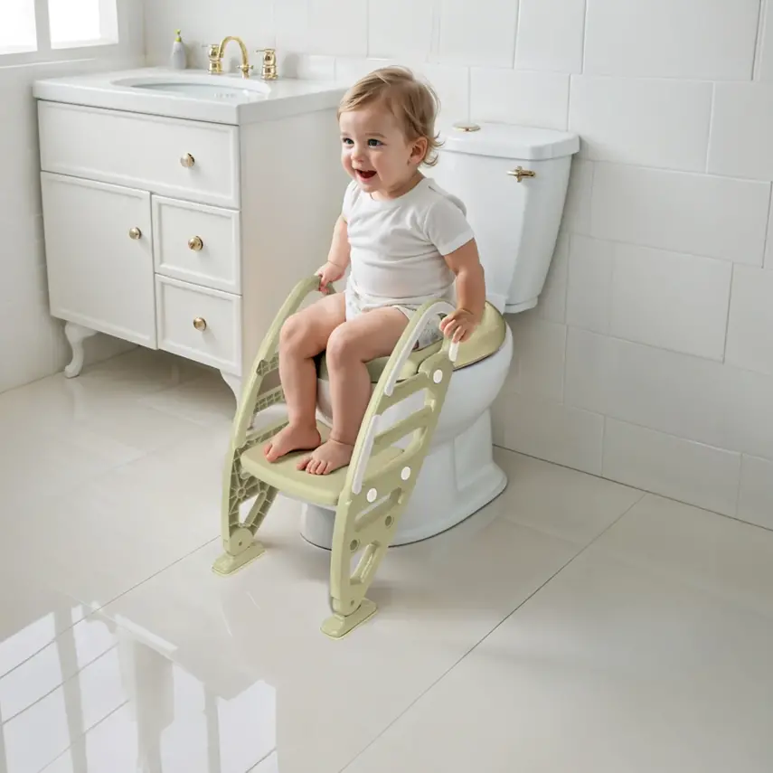 Dolu Nuve Kaymaz Merdivenli Klozet Adaptörü Yeşil - 5