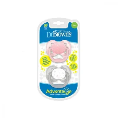 Dr Browns Advantage Silikon Emzik 2li 1. Aşama Pembe 