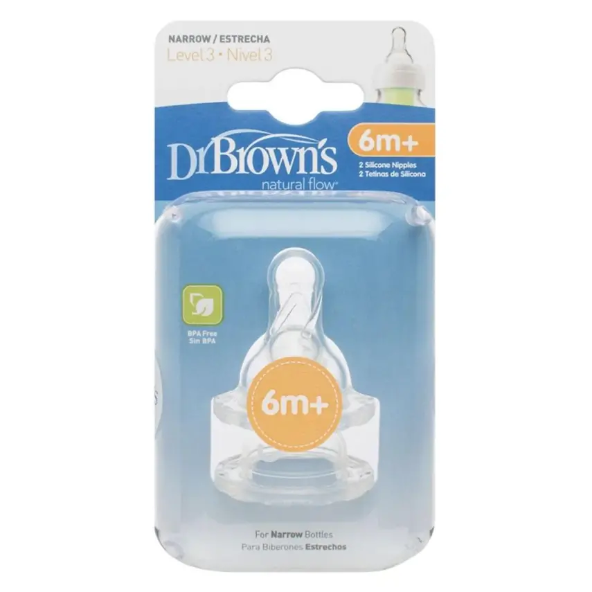 Dr Browns Options+ Dar Ağız Silikon Biberon Emziği 2li 6+ Ay 3.Aşama - 2