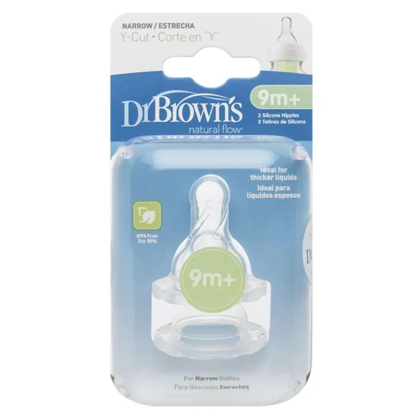 Dr Browns Options+ Dar Ağız Silikon Biberon Emziği 2li 9+ Ay Y Kesim - 2