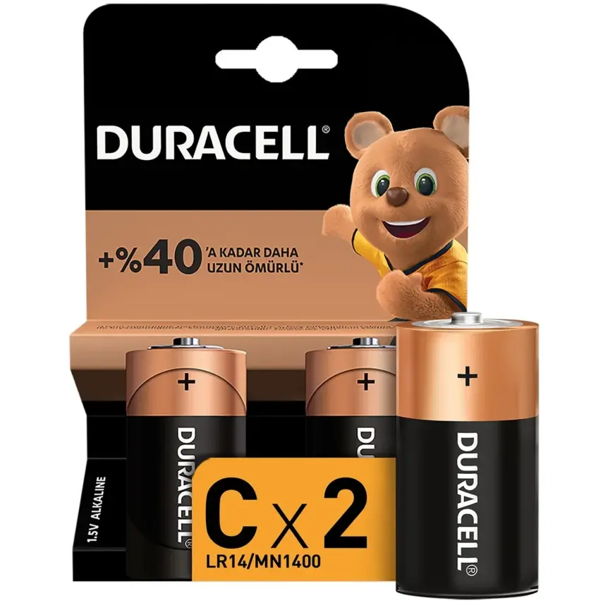 Duracell C Orta Boy Pil 2 li - 1